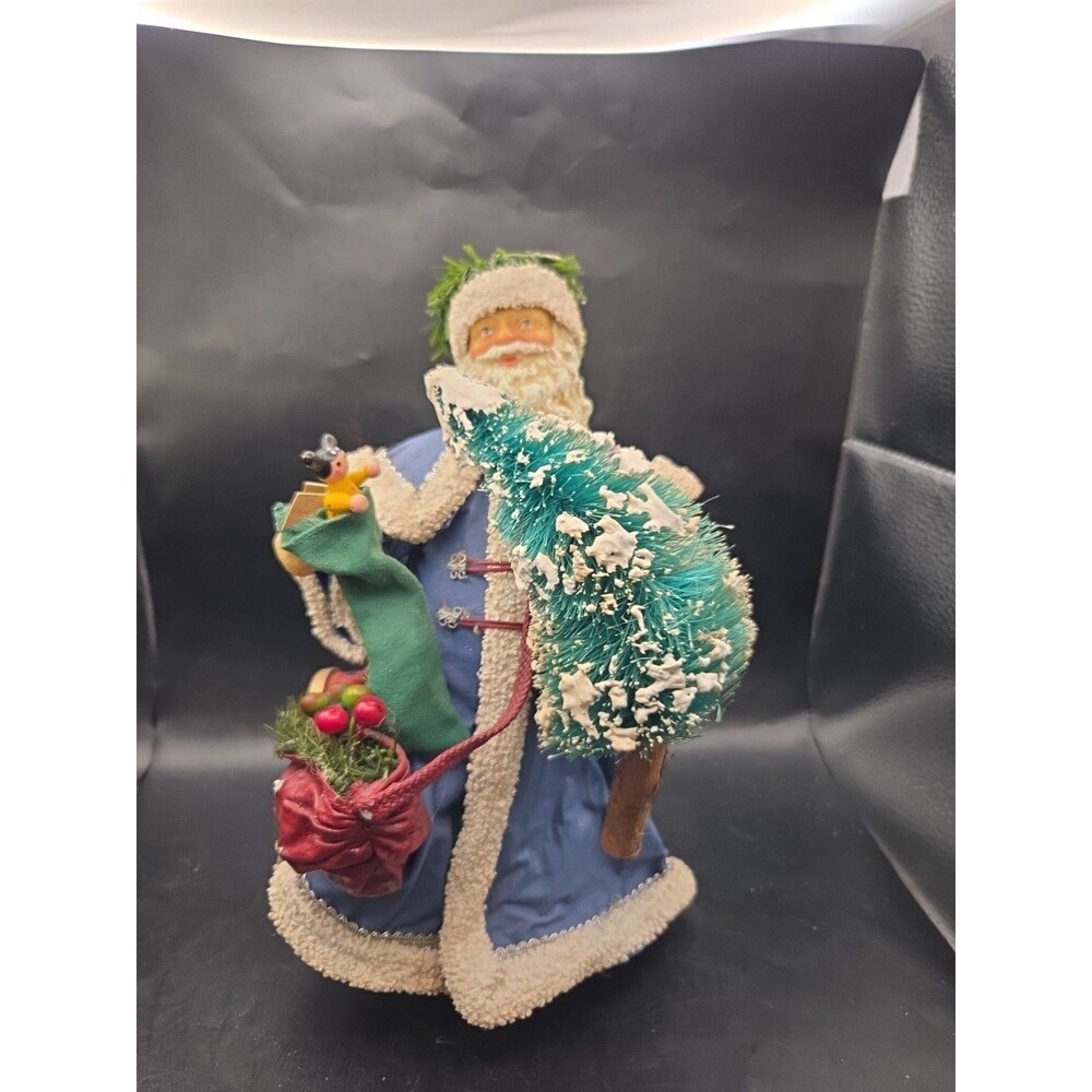 VTG Clothtique by Possible Dreams 1989 Santa in Blue Robe Figurine #713048